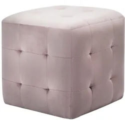 vidaXL Pouf 2 Stk. Rosa 30x30x30 cm Samtstoff