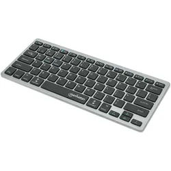 MANHATTAN Ultra Slim Dual-Mode Wireless Keyboard, schwarz/silber, USB/Bluetooth, DE