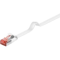 Goobay CAT 6 Flach-Patchkabel, U/FTP, weiß