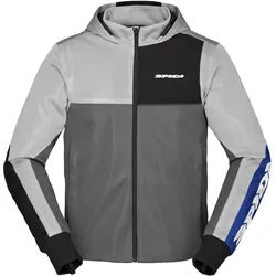Spidi Net Motorrad Hoodie, schwarz-grau-blau, Größe 2XL für Männer