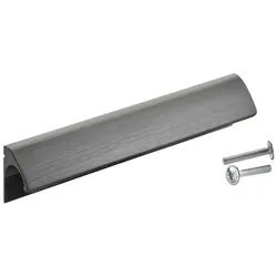 SO-TECH® Möbelgriff Griffleiste Blackline ELEGANCE BA 128 - 320 mm schwarz matt (1-St), Aluminium BA 128 mm Länge 148 mm Schrankgriff deckt alte Boh schwarz Bohrlochabstand BA 128 mm