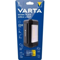 Varta LED Taschenlampe Work Flex Line, Area Light 230lm, inkl. 3x Batterie Alkaline AA, Retail Blister