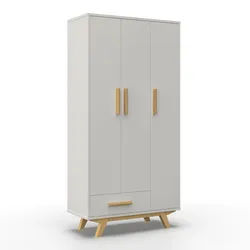Drehtürenschrank Milan Weiß ca. 90x180x40 cm