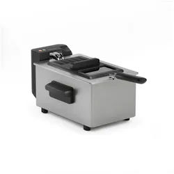 Tristar Fritteuse FR-9338, 2000 W, Edelstahl-Gehäuse, 3L, 190°C, Kaltzone, Cool-Touch-Gehäuse silberfarben