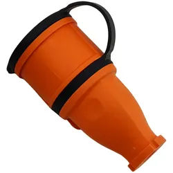 Gummikupplung 16A 230V 2P+E Steckdose Kupplung orange 3101-304-2300