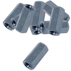 100 Stk. Sechskant-Distanzmuffe Gewindemuffe M 10 x 30 mm - Stahl verzinkt