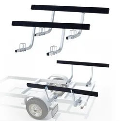 VEVOR Bootsanhängerführung 425 mm / 475 mm (Installationshöhe), 0-18 cm Einstellbar, aus Verstärktem Stahl mit Dicken Stützplatten, für Pontonanhänger mit Auflagen (L-Träger/Kasten/C-Profil)