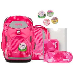 ergobag pack Neo Edition Schulrucksack-Set, 6-tlg. 2025 KuntBärbuntes Einhorn