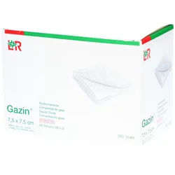 L&R Gazin® Mullkompresse 7,5 x 7,5 cm
