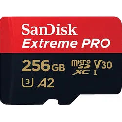 SANDISK Extreme PRO® UHS-I-Karte, Micro-SDXC Speicherkarte, 256 GB, 200 MB/s