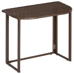 Gardenson Gartentisch , Braun , Metall, Kunststoff , rechteckig , 50x75x90 cm , klappbar , Gartenmöbel, Gartentische, Gartentische