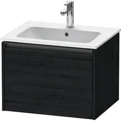 Duravit Ketho.2 Waschtischunterbau wandhängend Eiche Schwarz Matt 610x480x440 mm - K25062016160000 K25062016160000