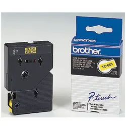 Brother Druckerband P-touch TC 601 yellow/black (12 mm)