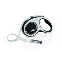 FLEXI New Comfort Leine schwarz M 5m bis zu 25kg- Gurt