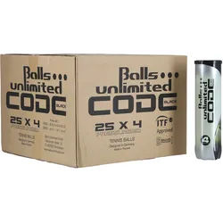 Balls Unlimited Tennisbälle Code Black gelb Dose 25x4er im Karton