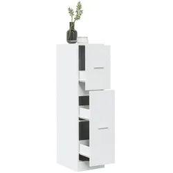 vidaXL Aktenschrank 30 x 41 x 118 cm Apothekerschrank Weiß 30x41x118 cm Spanplatte weiß
