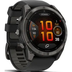 Garmin fenix® 8 Pro fenix 8 Pro - 51 mm AMOLED Sapphire Schwarz/Titan Carbongrau DLC Titan mit QuickFit®-Silikon-Armband 26 mm" 010-03199-01" - digital,touchscreen,variabel,QUICKFIT-Silikon-Armband 26mm in graphit - 51mm