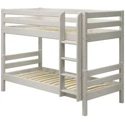 Flexa Etagenbett , Weiß , Holz , Birke,Kiefer , Schichtholz , einzeln stellbar , 90x200 cm , Pefc , Topperauswahl , Holzmöbel, Holzbetten, Kinderbetten Holz