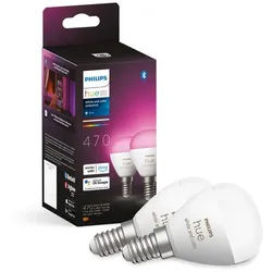 Philips Hue - White&Color Amb. 5,1W Luster Tropfen 2 pak. E14