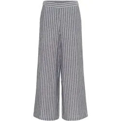 Stoffhose KAFFE "Casual Hose BPmalena", Damen, Gr. 40, N-Gr, schwarz melange, weiß stripe, Obermaterial: 100% Baumwolle CO., Hosen Stoffhose