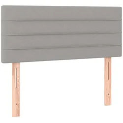 vidaXL Kopfteil, Bett Kopfteil Hellgrau 80x5x78/88 cm Stoff
