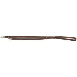 TRIXIE Rustic Fettleder-V-Leine, M–L: 2,00 m / 20 mm, dunkelbraun