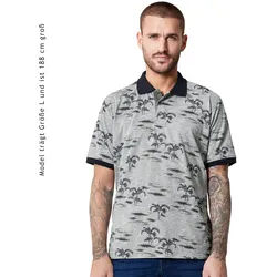 Poloshirt CASAMODA "CASAMODA Polo-Shirt uni", Herren, Gr. XL, grün (hellgrün), 70% Baumwolle, 30% Leinen, Shirts