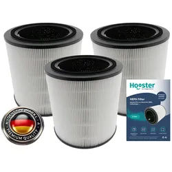 Hooster Luftfilter 3er Set Filter kompatibel mit Bosch Air 4000 Luftreiniger, 3in1 HEPA/Aktivkohle Filter für eine optimale Luftreinigung grau