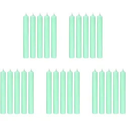 Butlers Stabkerze (25er Set) Rainbow , Mintgrün , Paraffin , 2.2x18x2.2 cm , Dekoration, Kerzen & Kerzenhalter