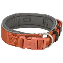 TRIXIE Hunde-Halsband Premium Halsband, extra breit, rost/grafit Größe: XS-S Maße: 27-35 cm / 25 mm