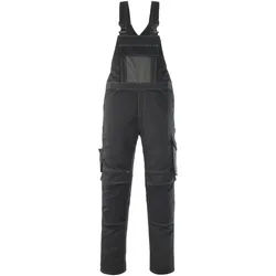 MASCOT Leipzig Latzhose mit Knietaschen UNIQUE Schwarz / Dunkelanthrazit 48 - 12069-203-0918-82C48 - Schwarz / Dunkelanthrazit