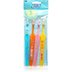 TePe Kids Extra Soft Zahnbürsten extrasoft für Kinder 4 St.
