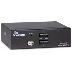 INTER-TECH KVM-Switch AS-21HA, HDMI, Metall, 2 Ports