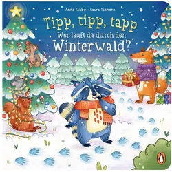 Kinderbuch Tipp, tipp, tapp – Wer läuft da durch den Winterwald? Pappbilderbuch m Anna Taube grau
