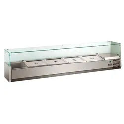 GastroHero Kühlaufsatz ECO 5 x GN 1/4 mit Glasaufsatz