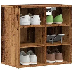 vidaXL Schuhschrank 525 x 30 x 50 cm Schuhregal Schuhschränke 2 Stk Altholz-Optik 52x30x50 braun