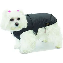 Fashion Dog Hundemantel mit Kunstpelz-Futter - Schwarz 27 cm 1 St