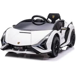 Homcom Kinder Elektroauto, Kunststoff+ Metall, Weiß , 62x40x108 cm , Freizeit & Co, Gartenspielzeug, Kinder-Elektrofahrzeuge