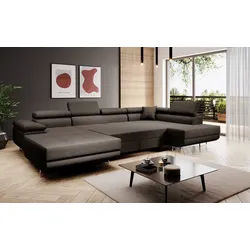 Baidani Sofa Matera mit Schlaf- und Klappfunktion (Stoff) braun