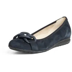 Les ballerines en cuir velours chèvre Gabor Comfort bleu
