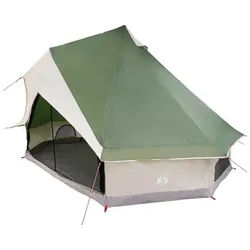vidaXL Tipi-Zelt Tipi Zelt mit Dach mit Speicher Grün 400 x 346 x 250 cm Taft, Personen: 8 (1 tlg) grün