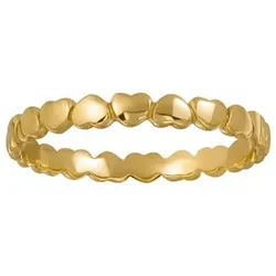 Order & Smile Schmuck Silberring Silber Ring mit Herzen: Fingerring Herz 57