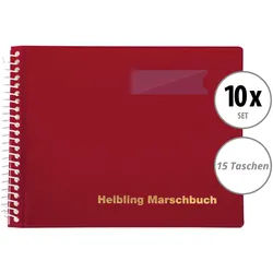 Helbling BMR15 Marschbuch rot 15 Taschen 10x Set