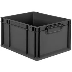 Proregal Eurobox NextGen Color, HxBxT 22x30x40cm, 20 Liter, Griffe schwarz zu, Schwarz, Eurobehälter, Transportbehälter
