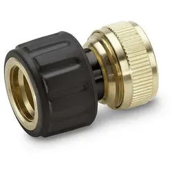Kärcher Schlauchkupplung Messing 1/2" und 5/8" mit Aqua Stop orange