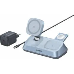 MagFlow Qi2.2 25 W 3-in-1 Magnetic Wireless Charger Station