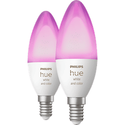 PHILIPS Hue White & Col. Amb. Doppelpack E14 2x470 LED Lampe Mehrfarbig