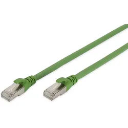 DIGITUS CAT 6A S-FTP Patchkabel, Cu, PUR AWG 26/7, 1,00 m, Grün, (ähnlich RAL 6018)