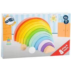 Small Foot Puzzle Holzbausteine Regenbogen XL, Puzzleteile