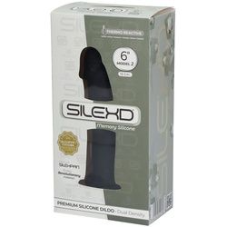 Silexd Premium Silikon Dildo Modell 2 Schwarz 15 cm